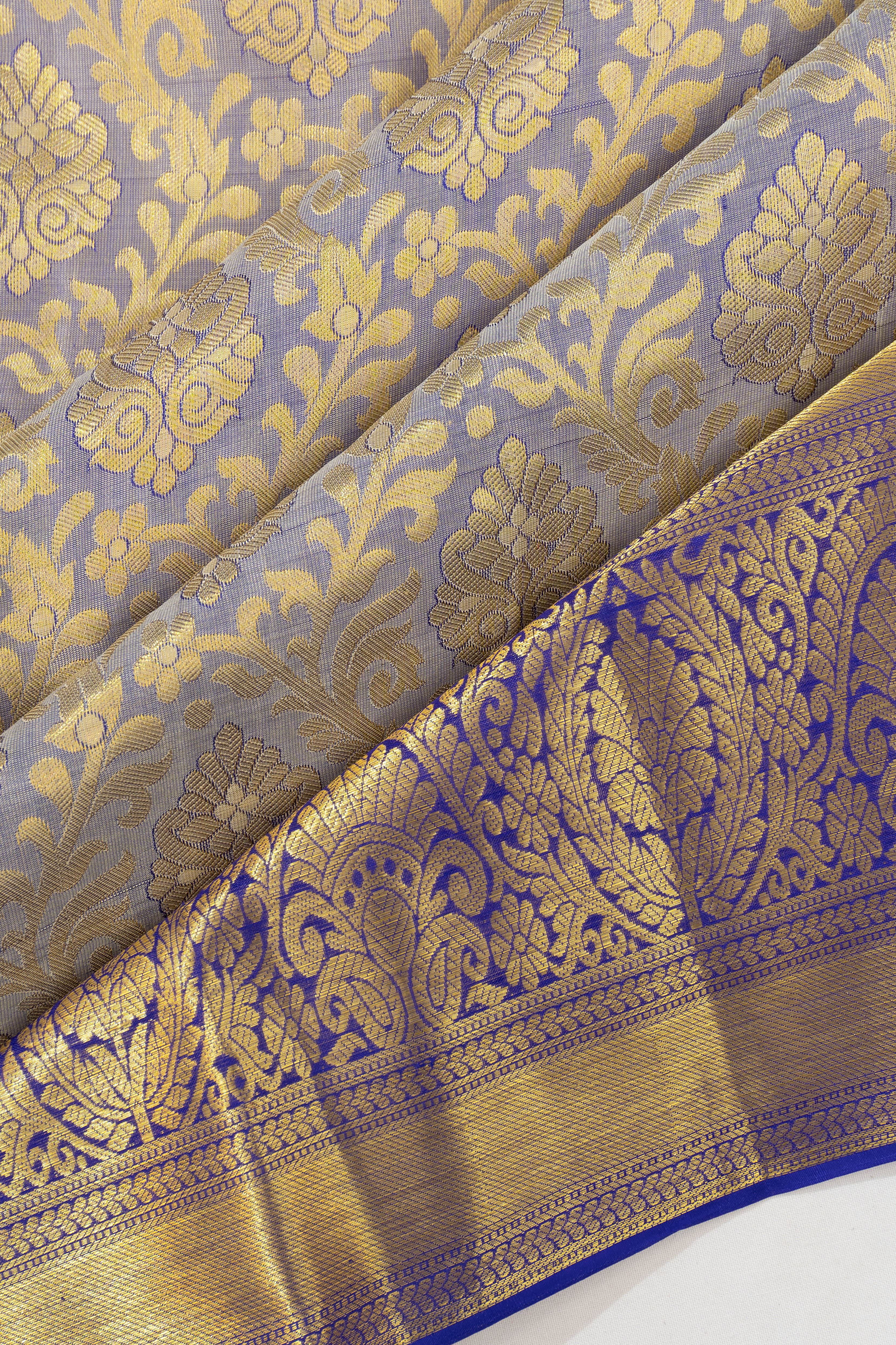 Taranga Kanchi Silk Brocade Blue Saree