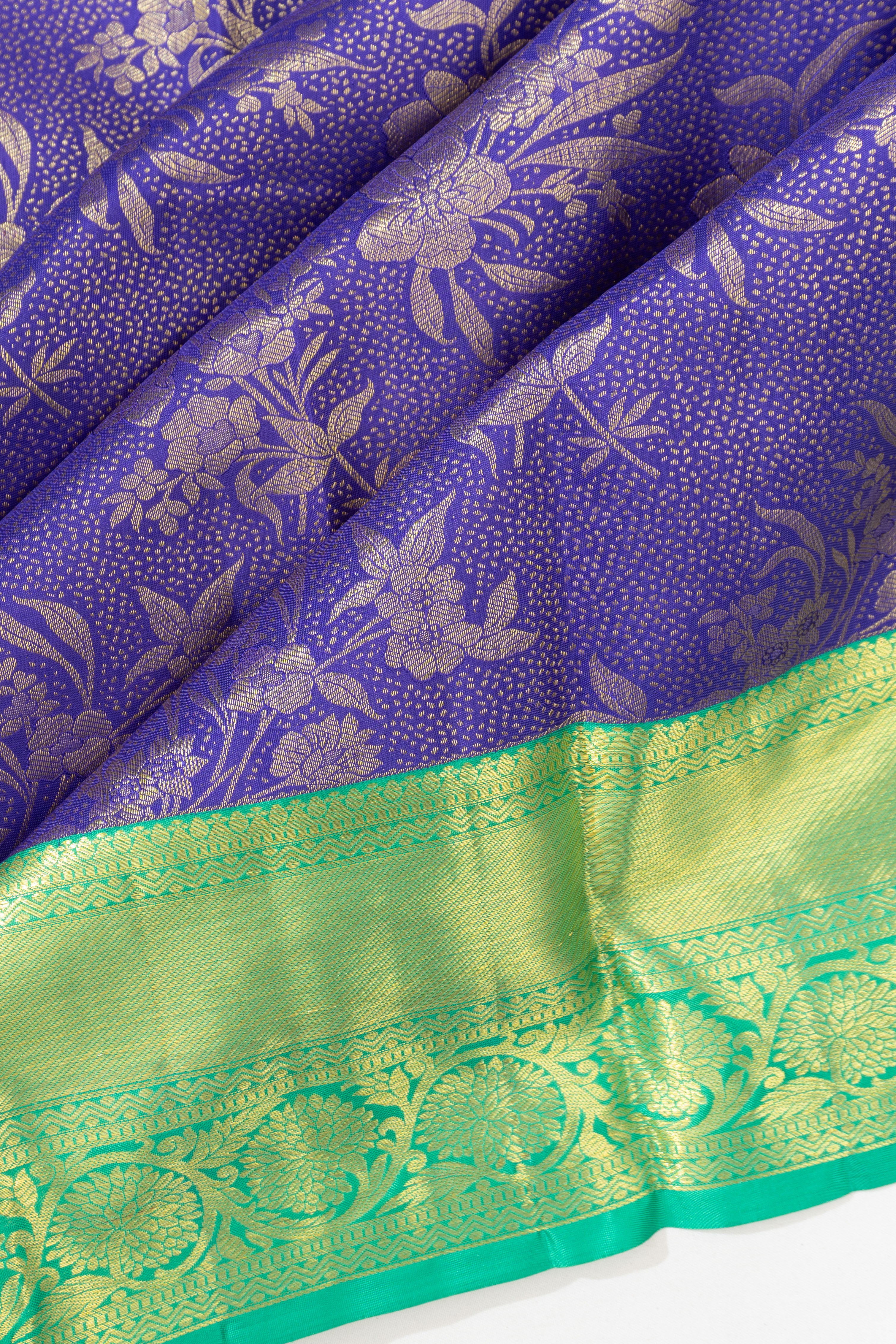 Taranga Kanchi Silk Brocade Blue Saree