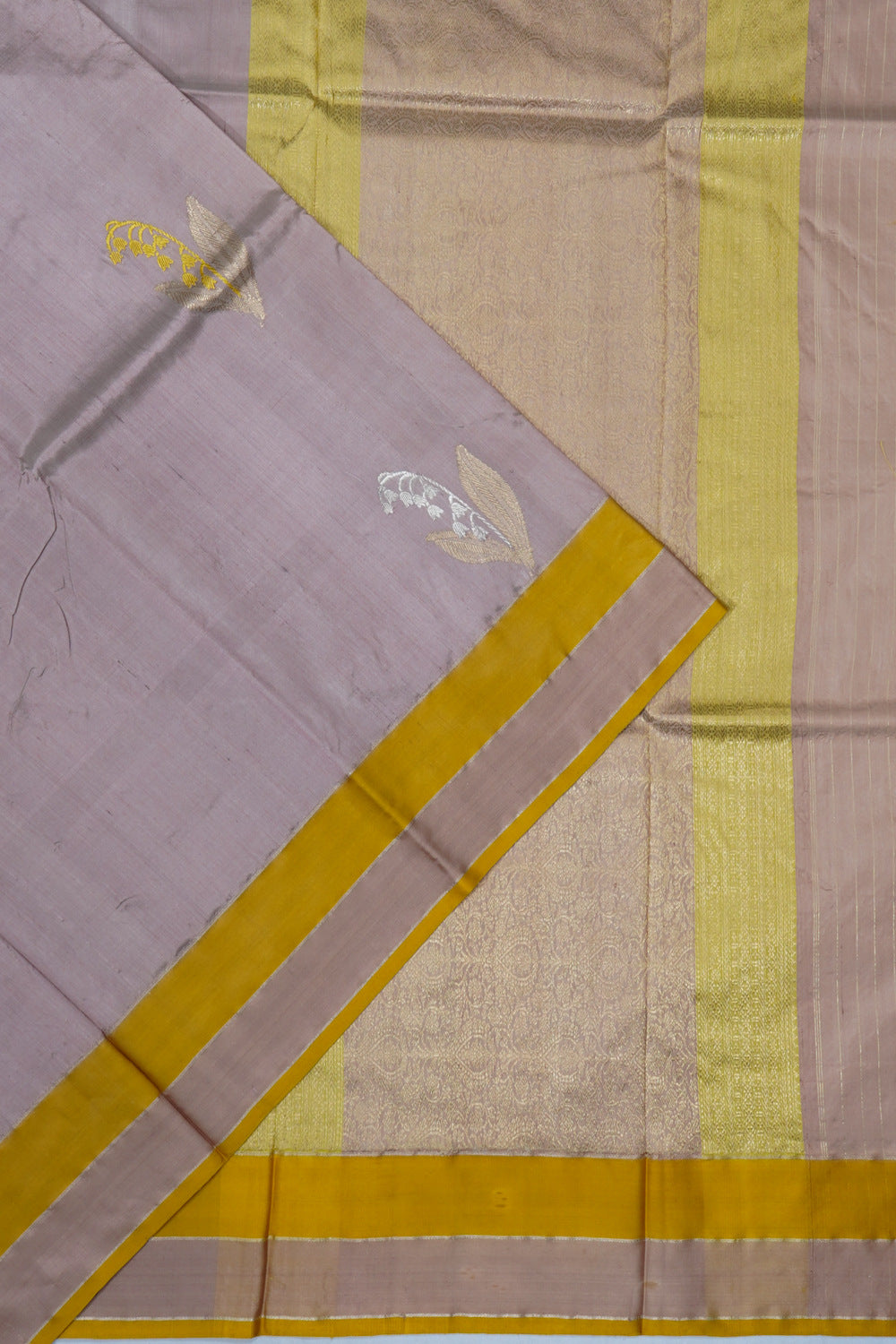 Banarasi Katan Silk Butta Grey Saree