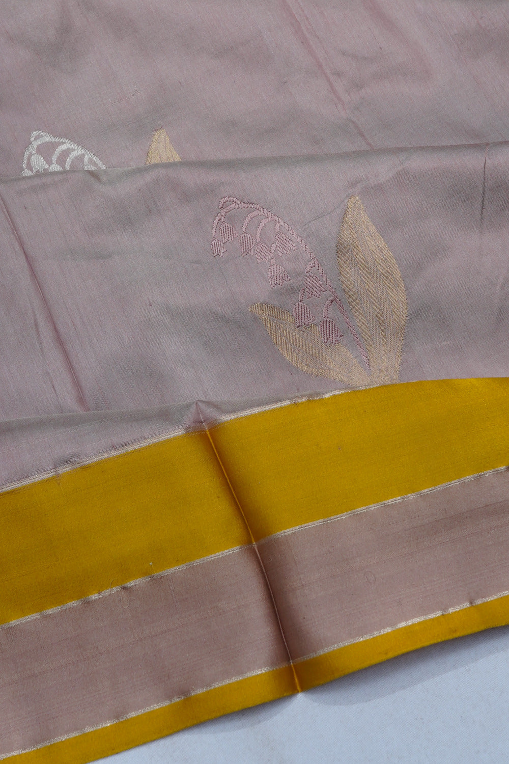 Banarasi Katan Silk Butta Grey Saree