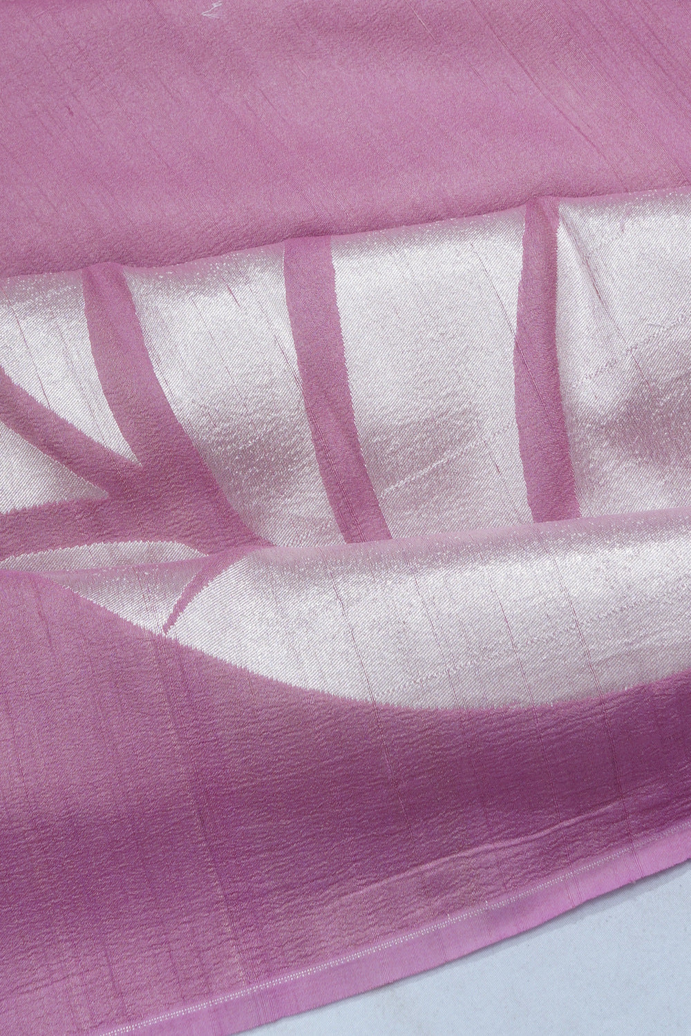 Banarasi Tussar Georgette Brocade Pink Saree