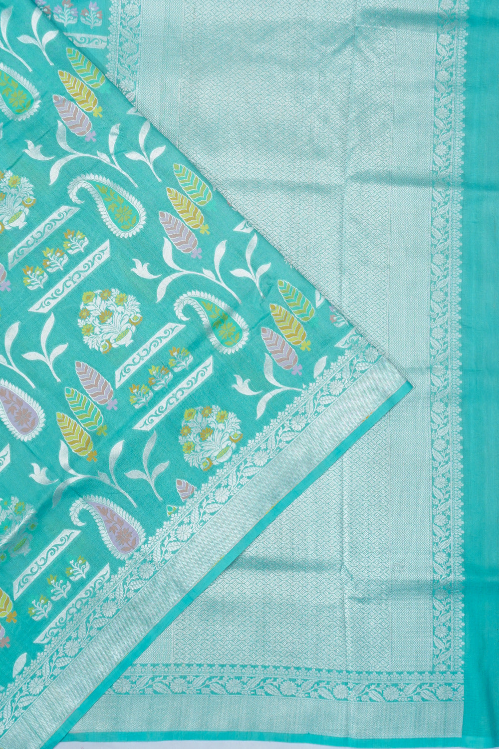 Banarasi Silk Brocade Sky Blue Saree