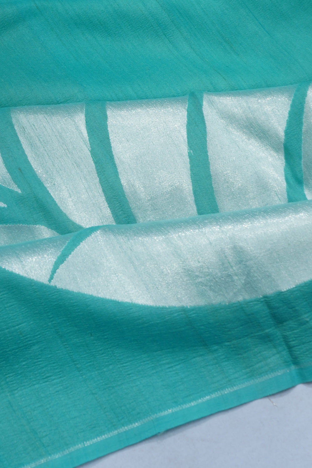 Banarasi Tussar Georgette Brocade Sky Blue Saree