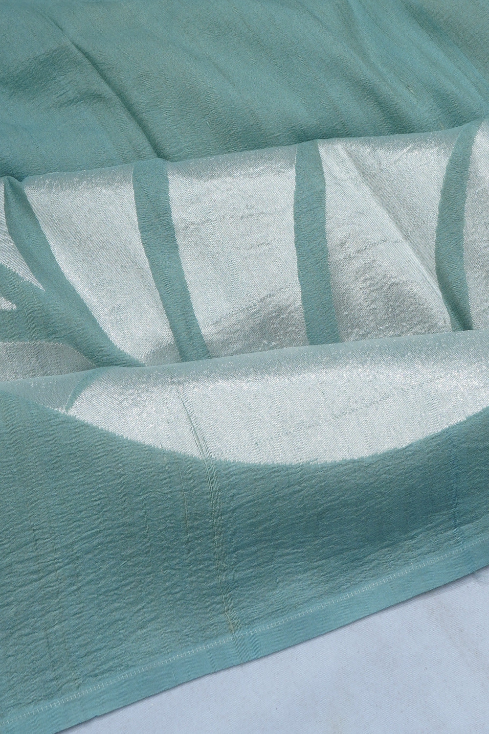 Banarasi Tussar Georgette Brocade Pastel Green Saree