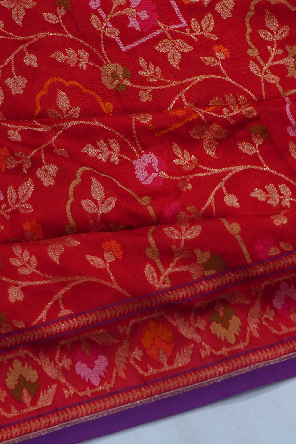 Banarasi Silk Brocade Red Saree