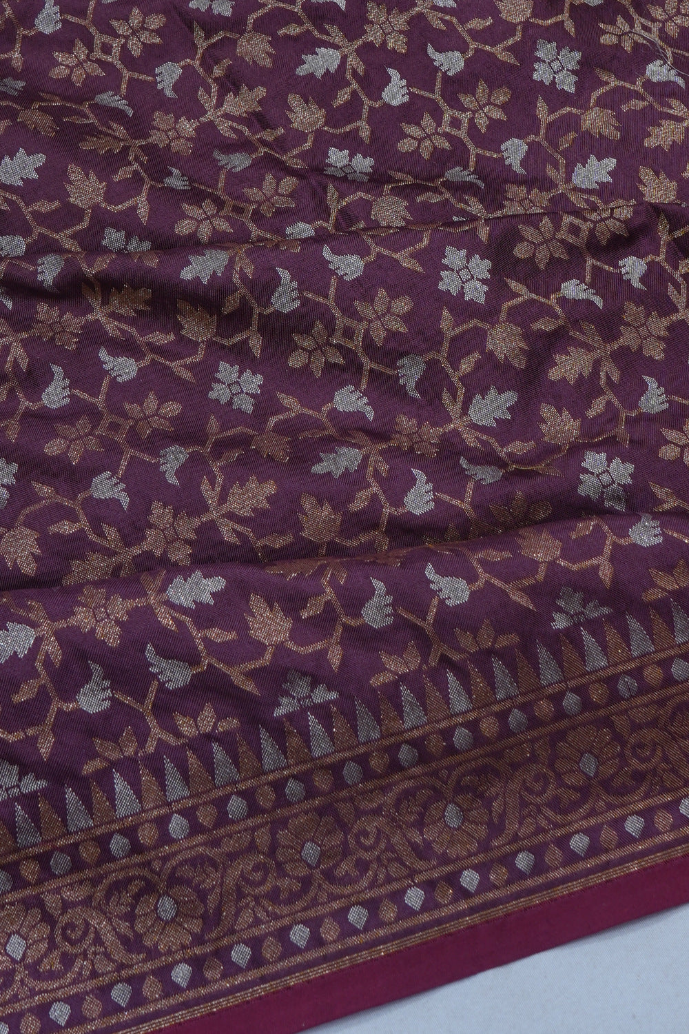 Banarasi Silk Brocade Lilac Saree