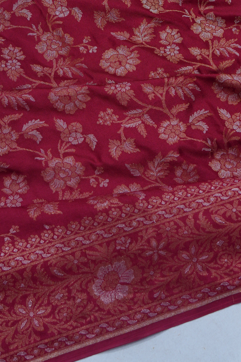 Banarasi Silk Brocade Maroon Saree