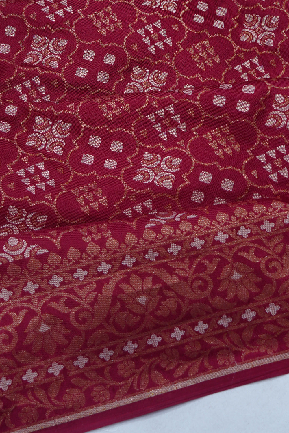 Banarasi Silk Brocade Maroon Saree