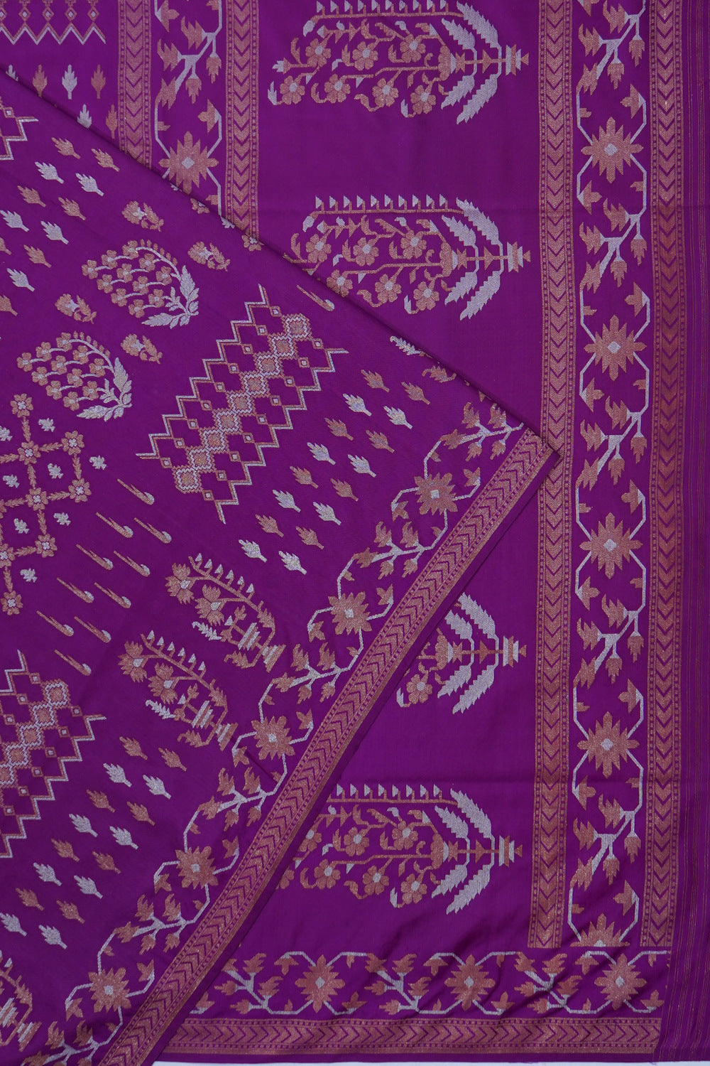 Banarasi Silk Brocade Purple Saree
