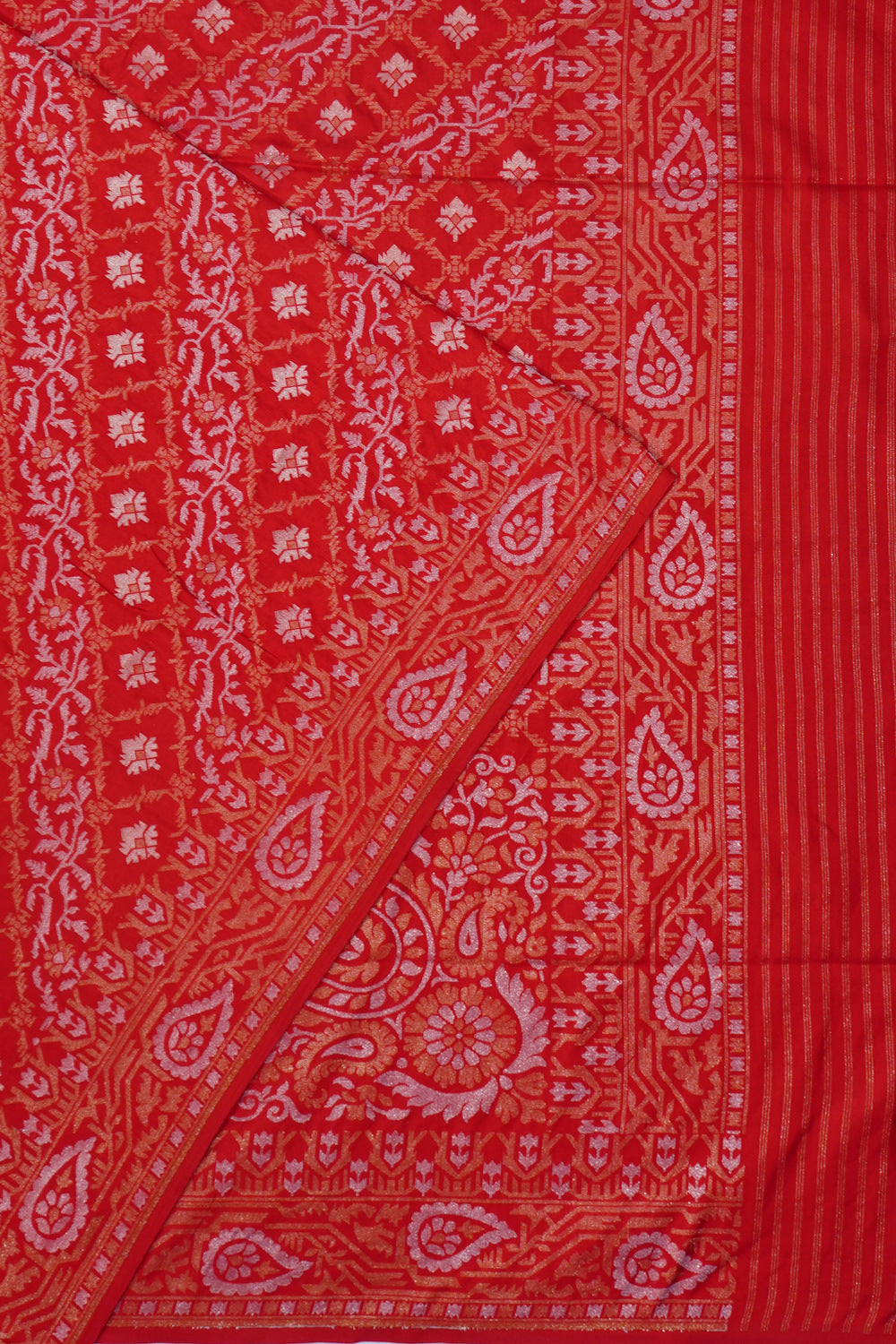 Banarasi Silk Brocade Red Saree
