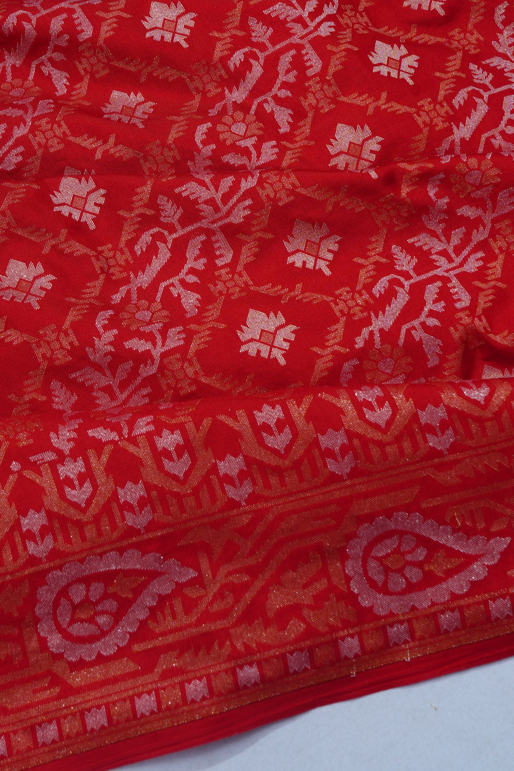 Banarasi Silk Brocade Red Saree