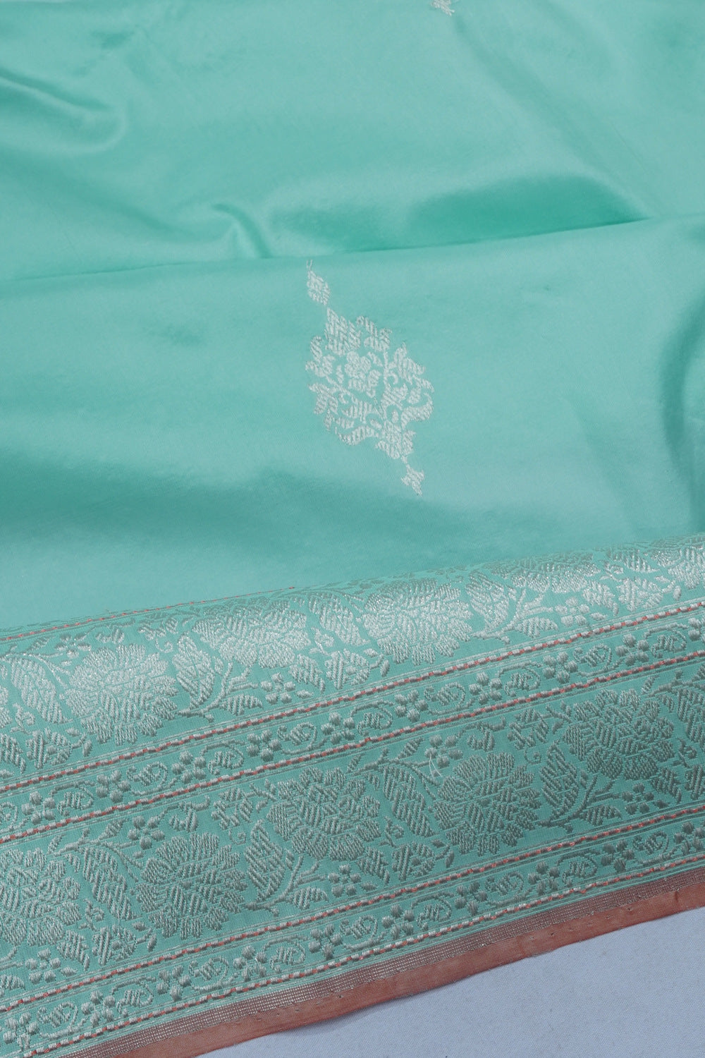 Banarasi Silk Kadwa Butta Sea Green Saree
