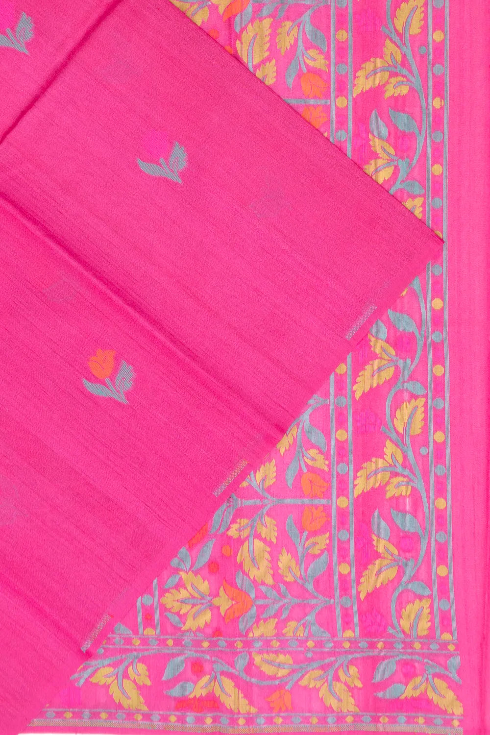 Matka Silk Butta Pink Saree