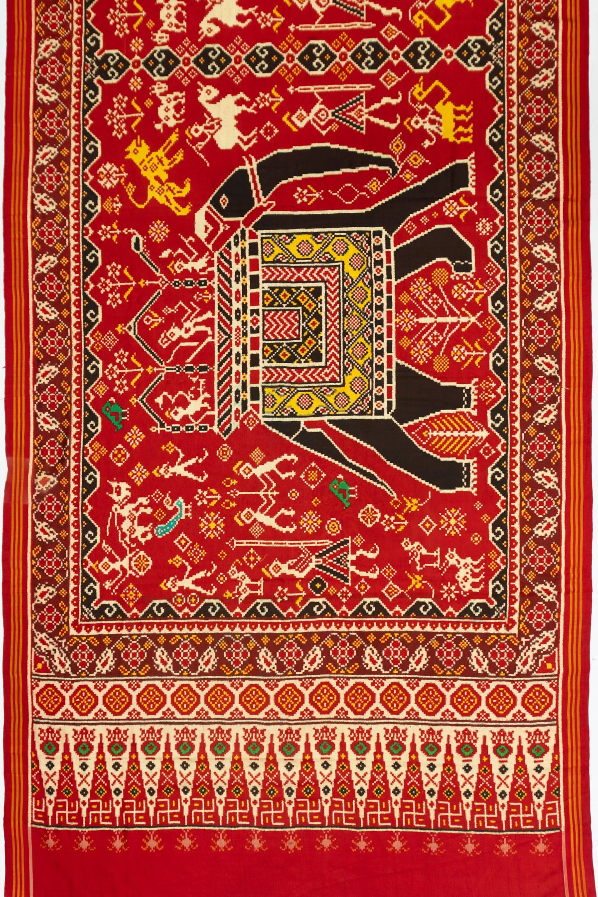 Patan Patola Silk Double Ikat Shrikar Bhat Red Saree