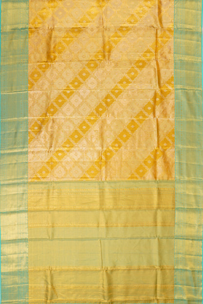 Taranga Kanchi Silk Tissue Brocade Gold Saree