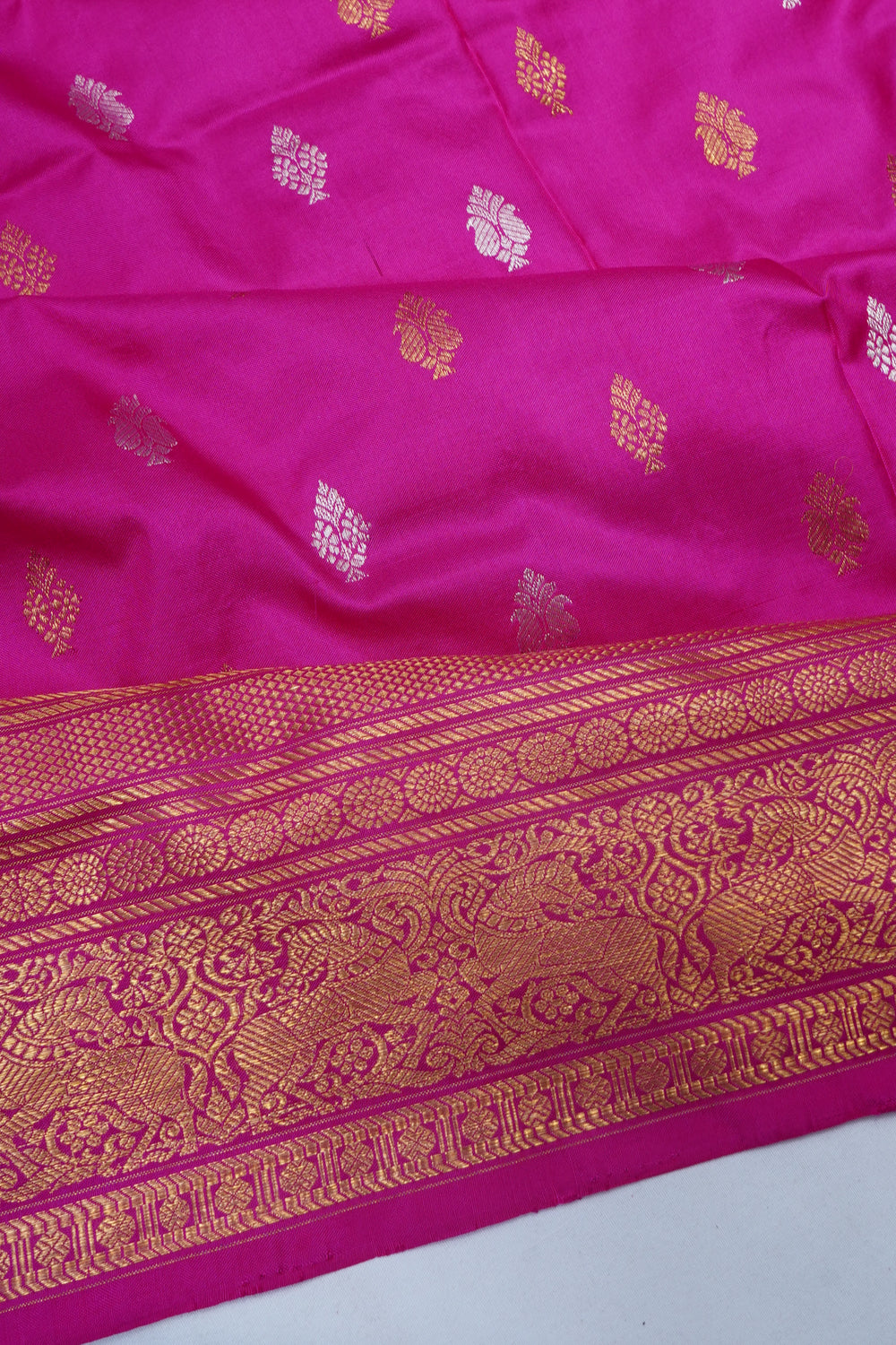 Kanchipuram Silk Butta Pink Saree