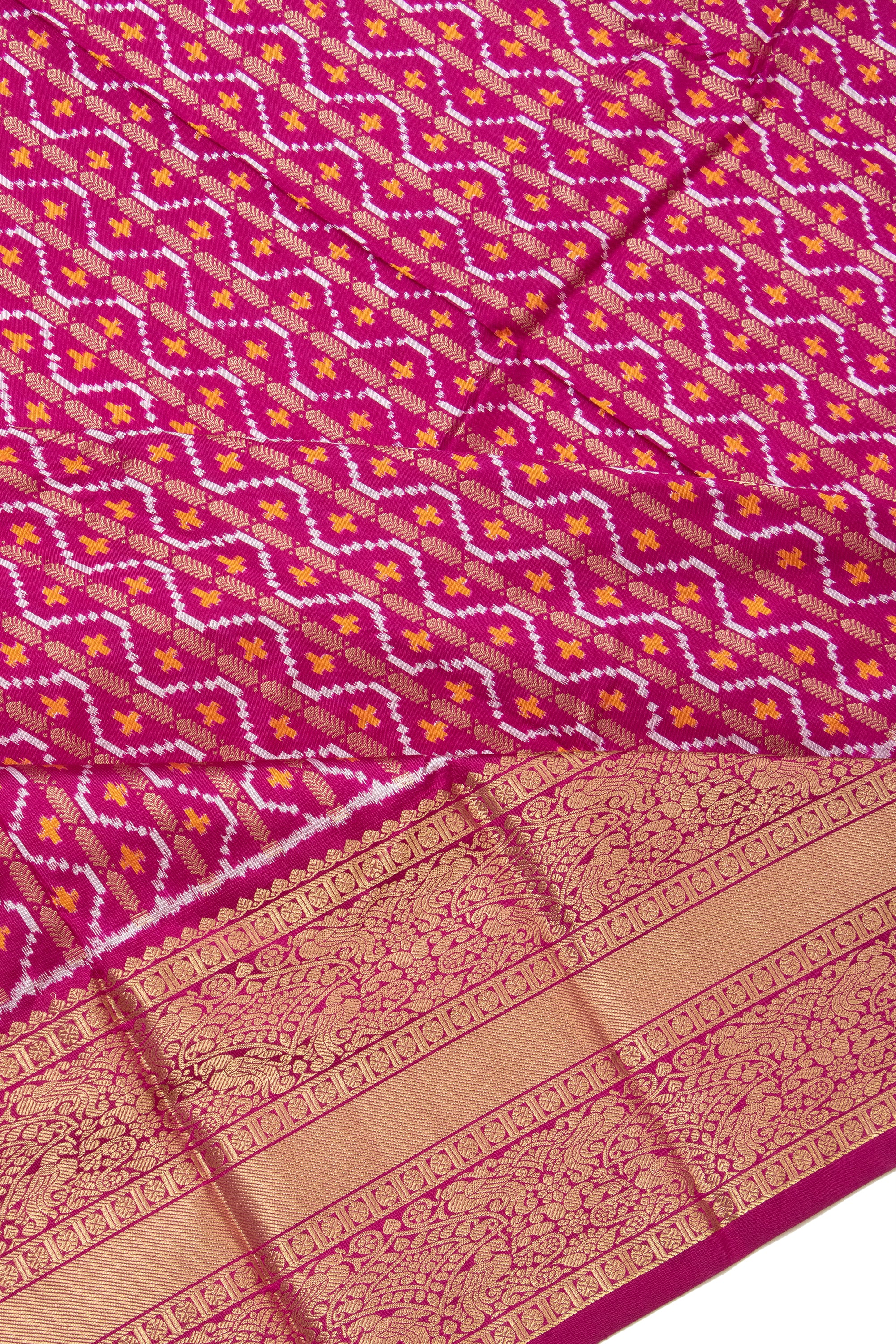 Kanchipuram Silk Ikat Pink Saree