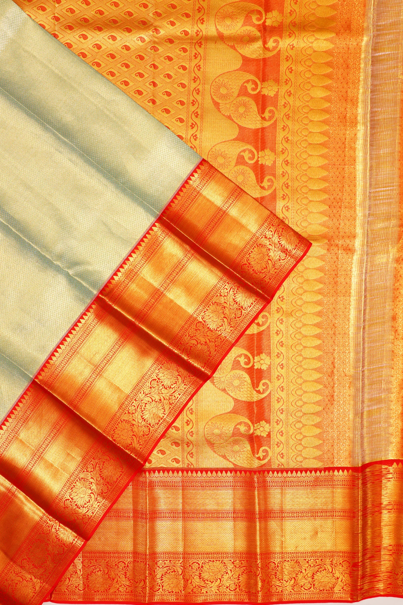 Taranga Kanchi Silk Tissue Brocade Sky Blue Saree