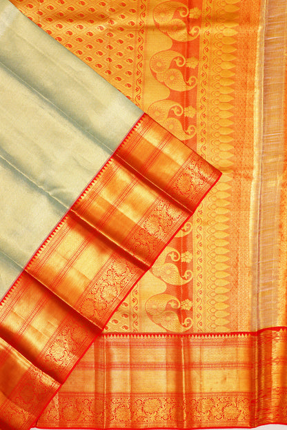 Taranga Kanchi Silk Tissue Brocade Sky Blue Saree