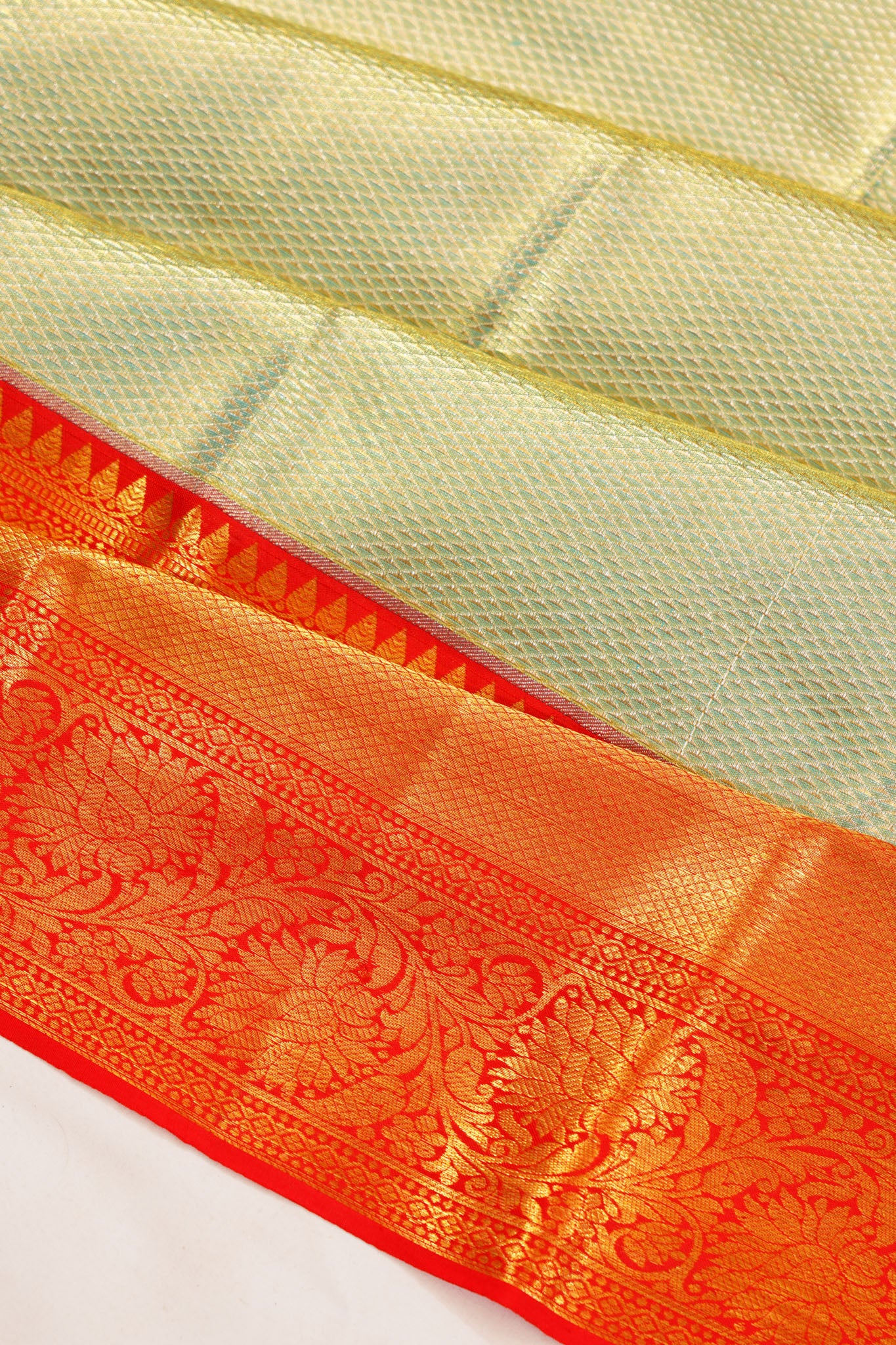 Taranga Kanchi Silk Tissue Brocade Sky Blue Saree