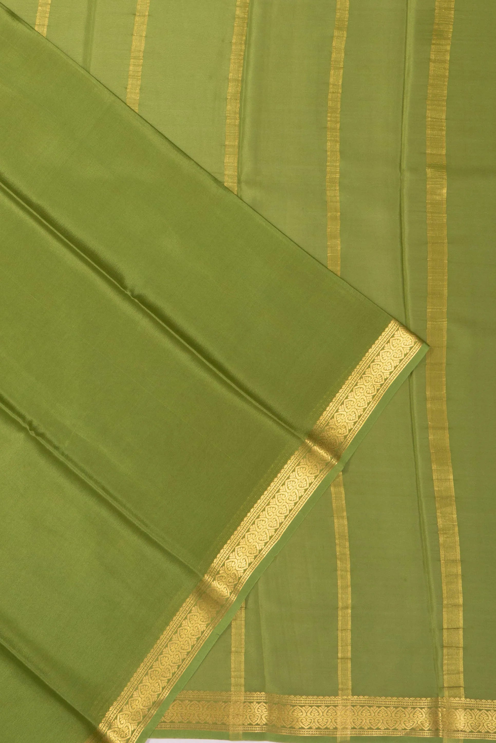 Mysore Silk Plain Green Saree