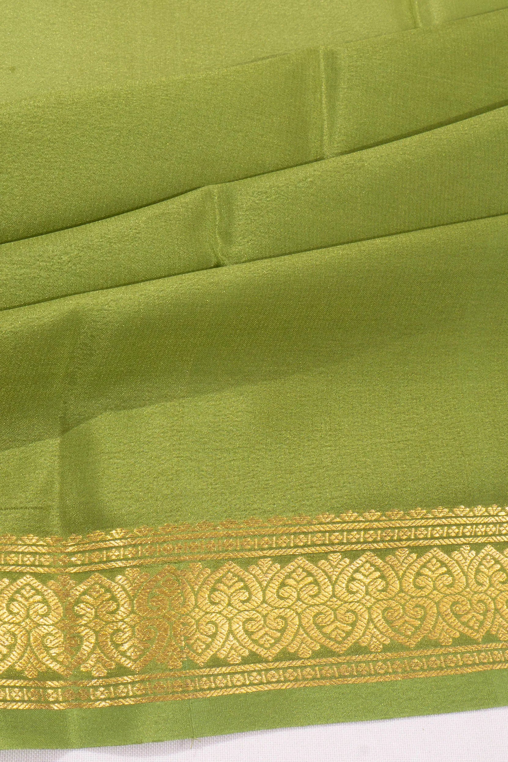 Mysore Silk Plain Green Saree