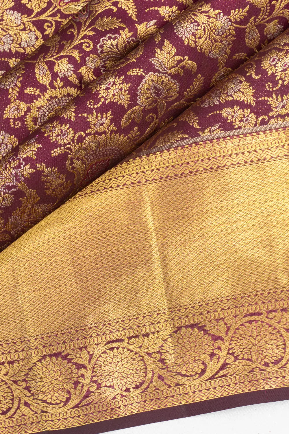 Taranga Kanchi Silk Brocade Purple Saree