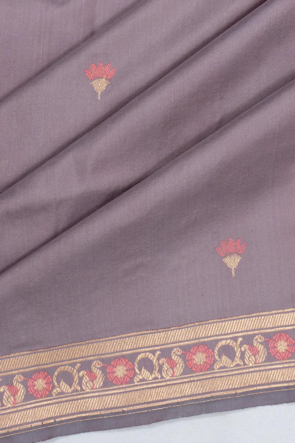 Banarasi Silk Butta Lilac Saree
