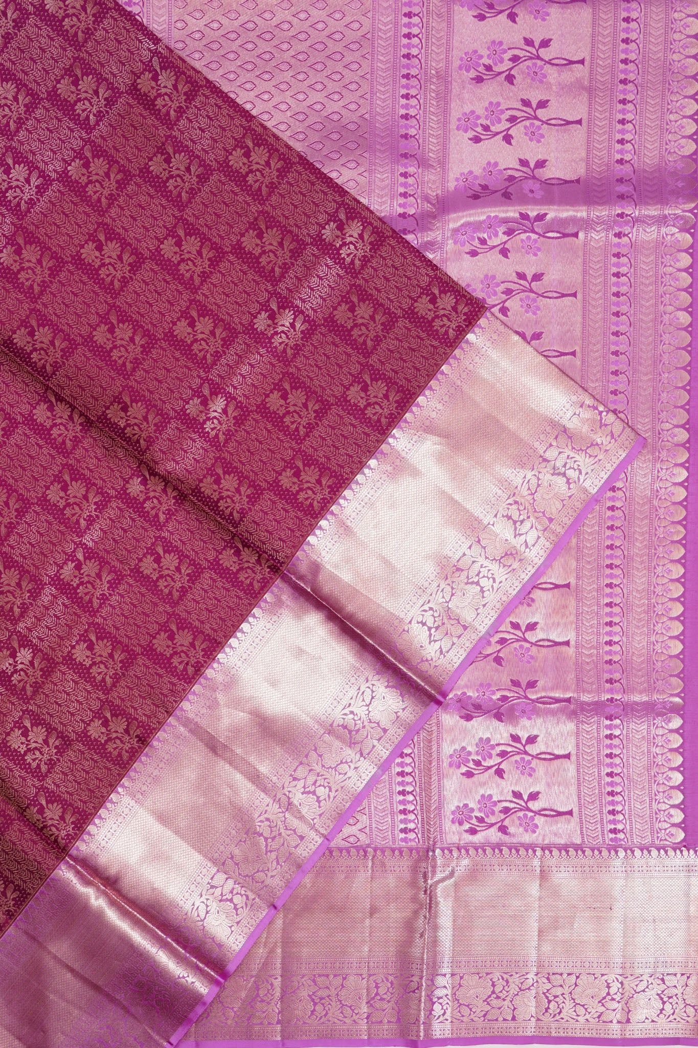 Taranga Kanchi Silk Brocade Purple Saree
