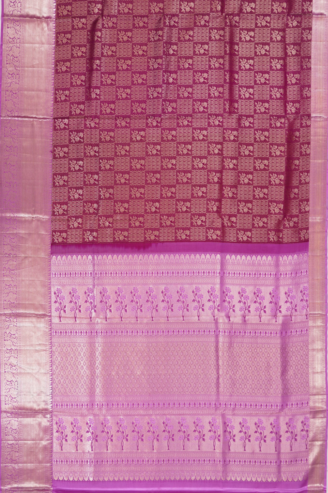 Taranga Kanchi Silk Brocade Purple Saree
