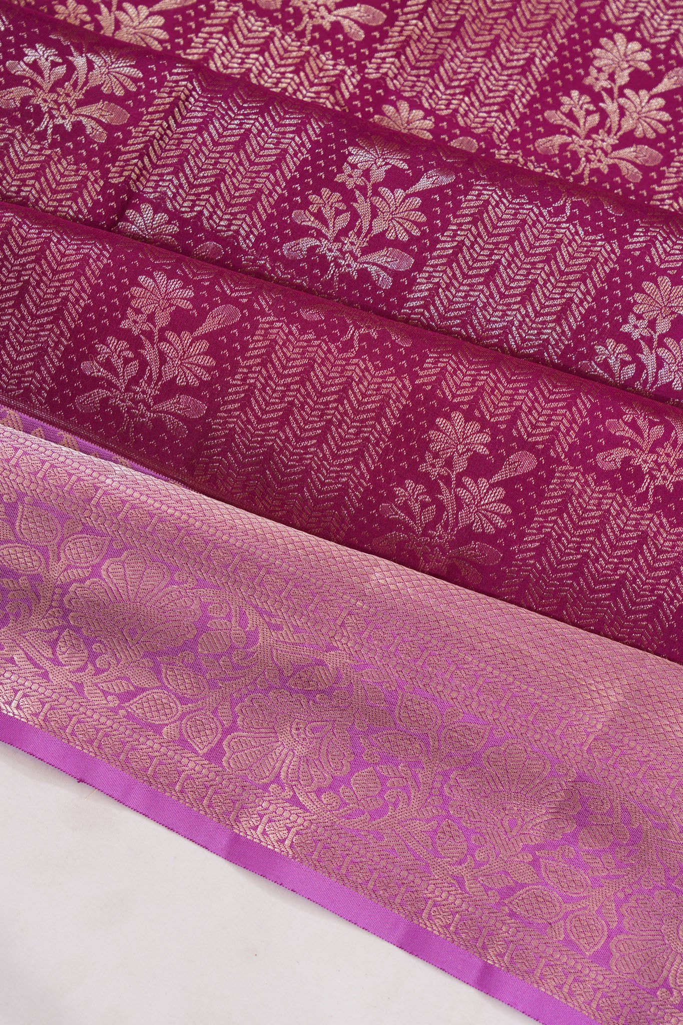 Taranga Kanchi Silk Brocade Purple Saree