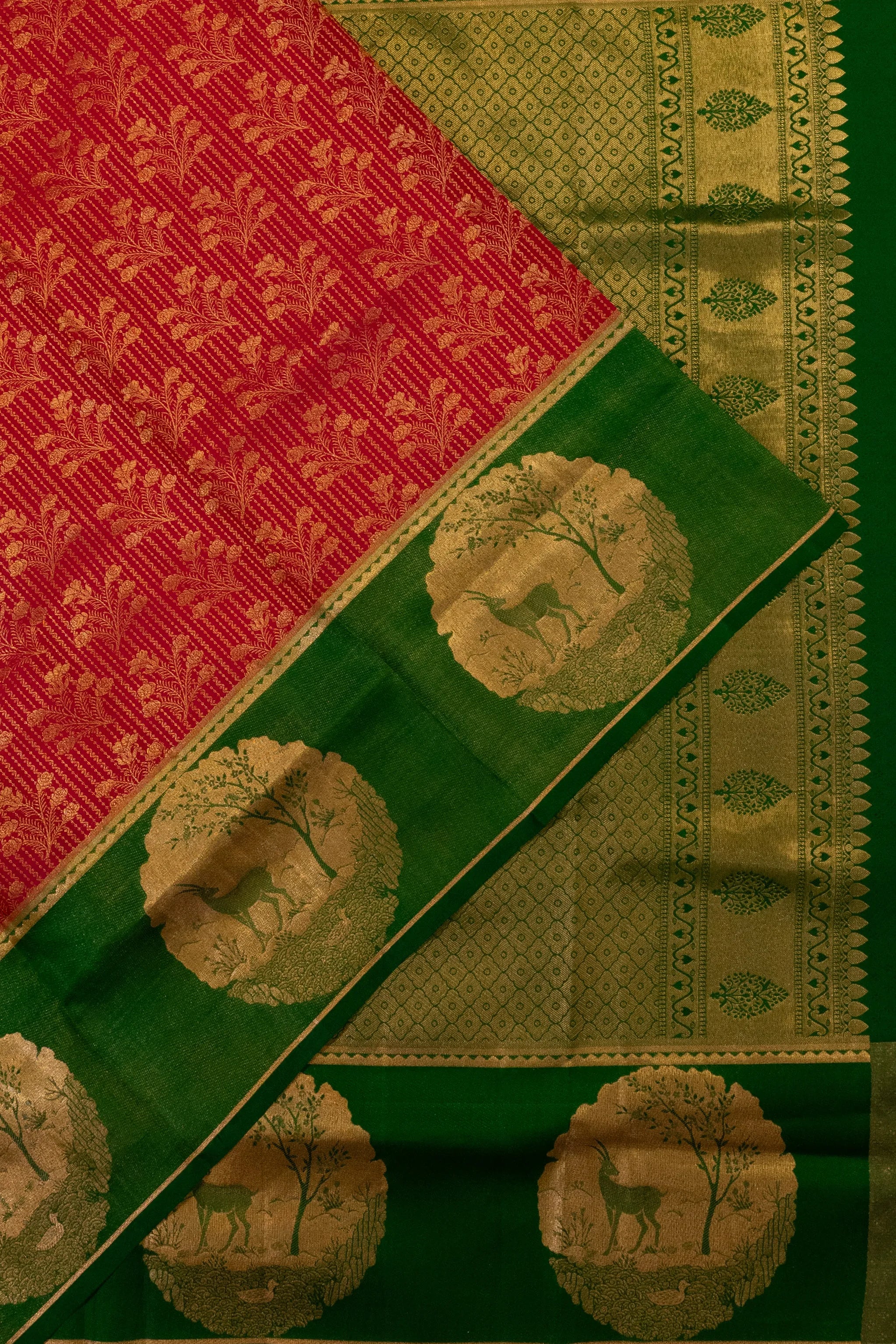 Taranga Kanchi Silk Brocade Pink Saree