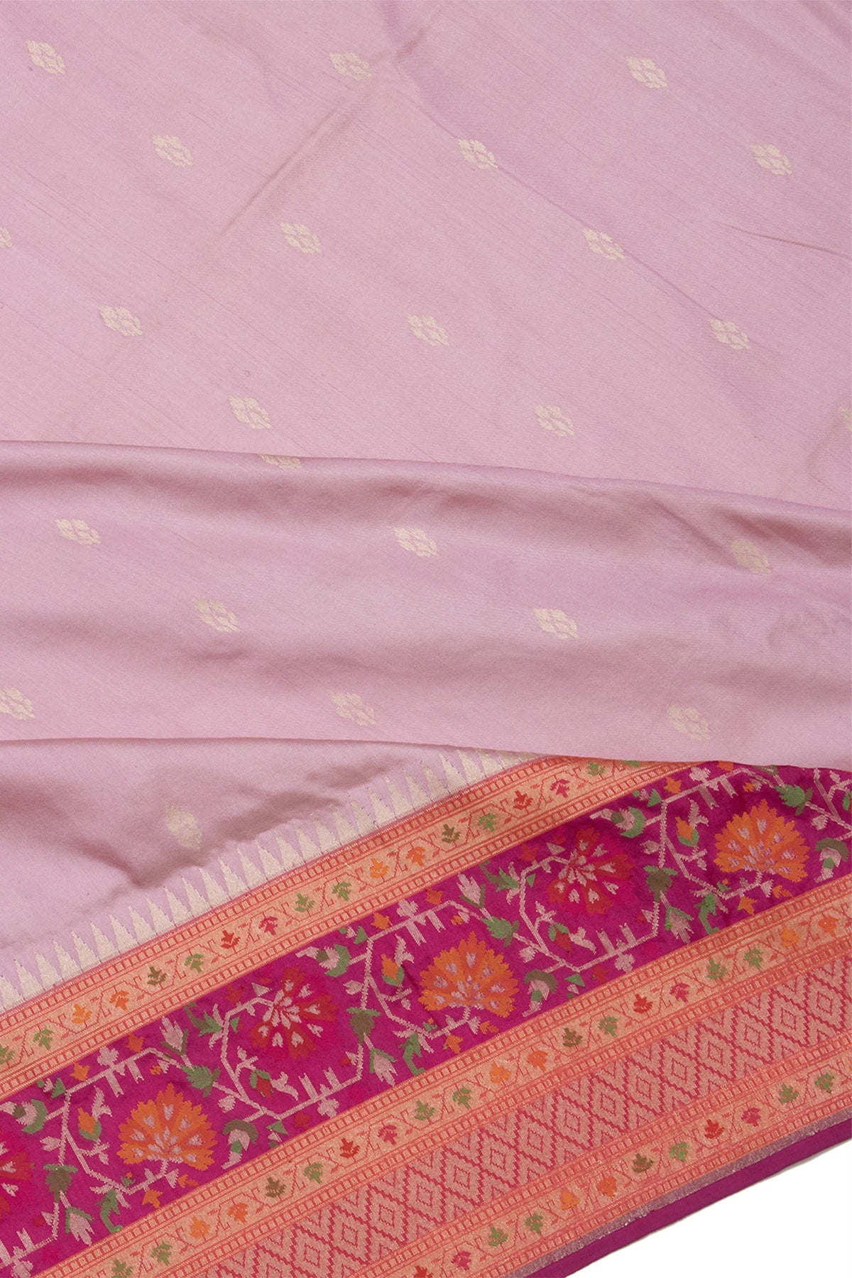 Banarasi Silk Butta Lavender Saree
