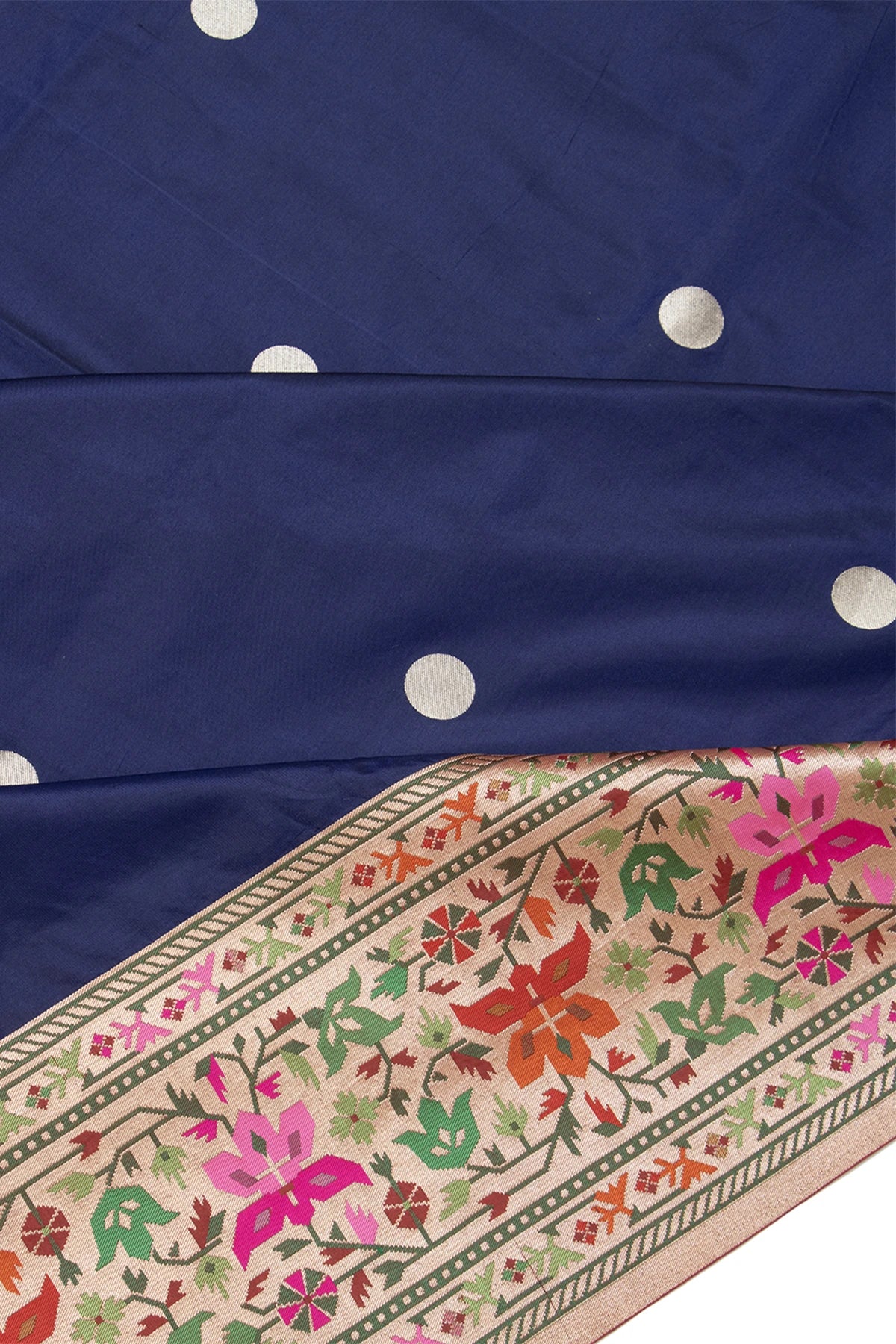 Banarasi Silk Butta Dark Blue Saree