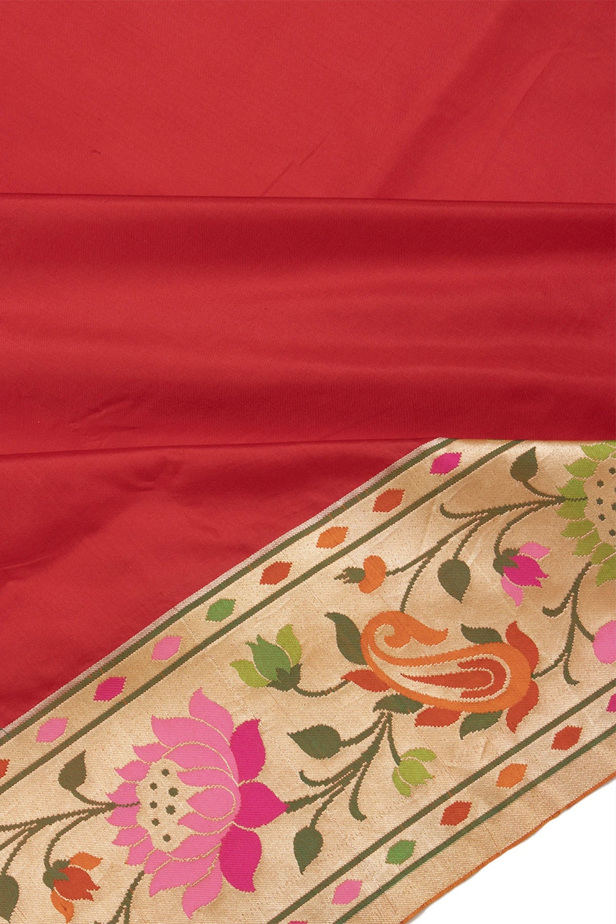 Banarasi Silk Plain Red Saree