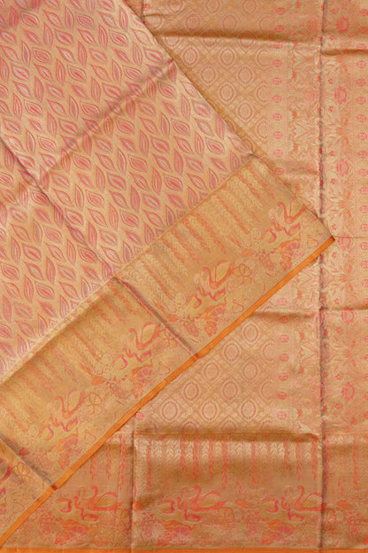 Taranga Kanchi Silk Tissue Brocade Gold Saree