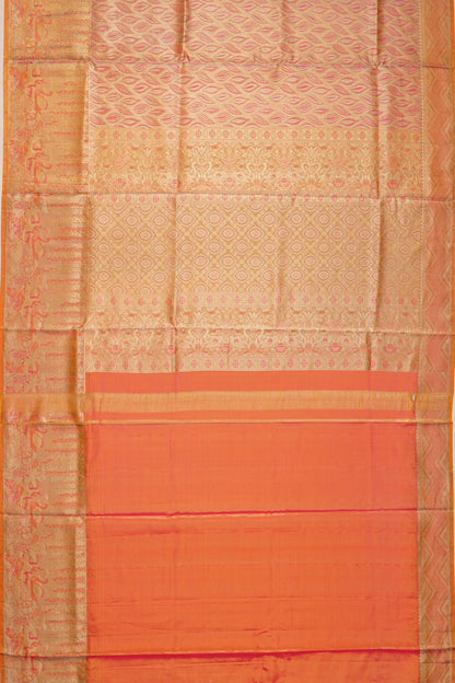 Taranga Kanchi Silk Tissue Brocade Gold Saree