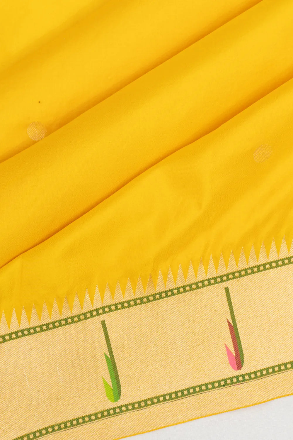 Banarasi Silk Butta Yellow Saree