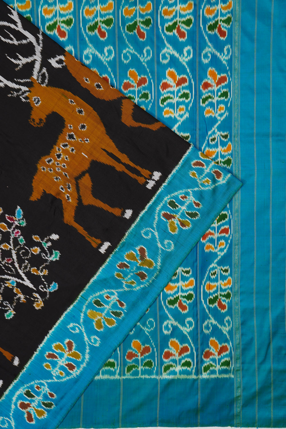 Pochampally Silk Ikat Black Saree