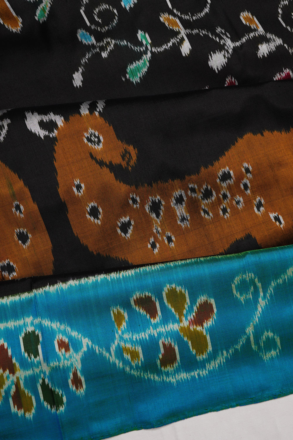 Pochampally Silk Ikat Black Saree