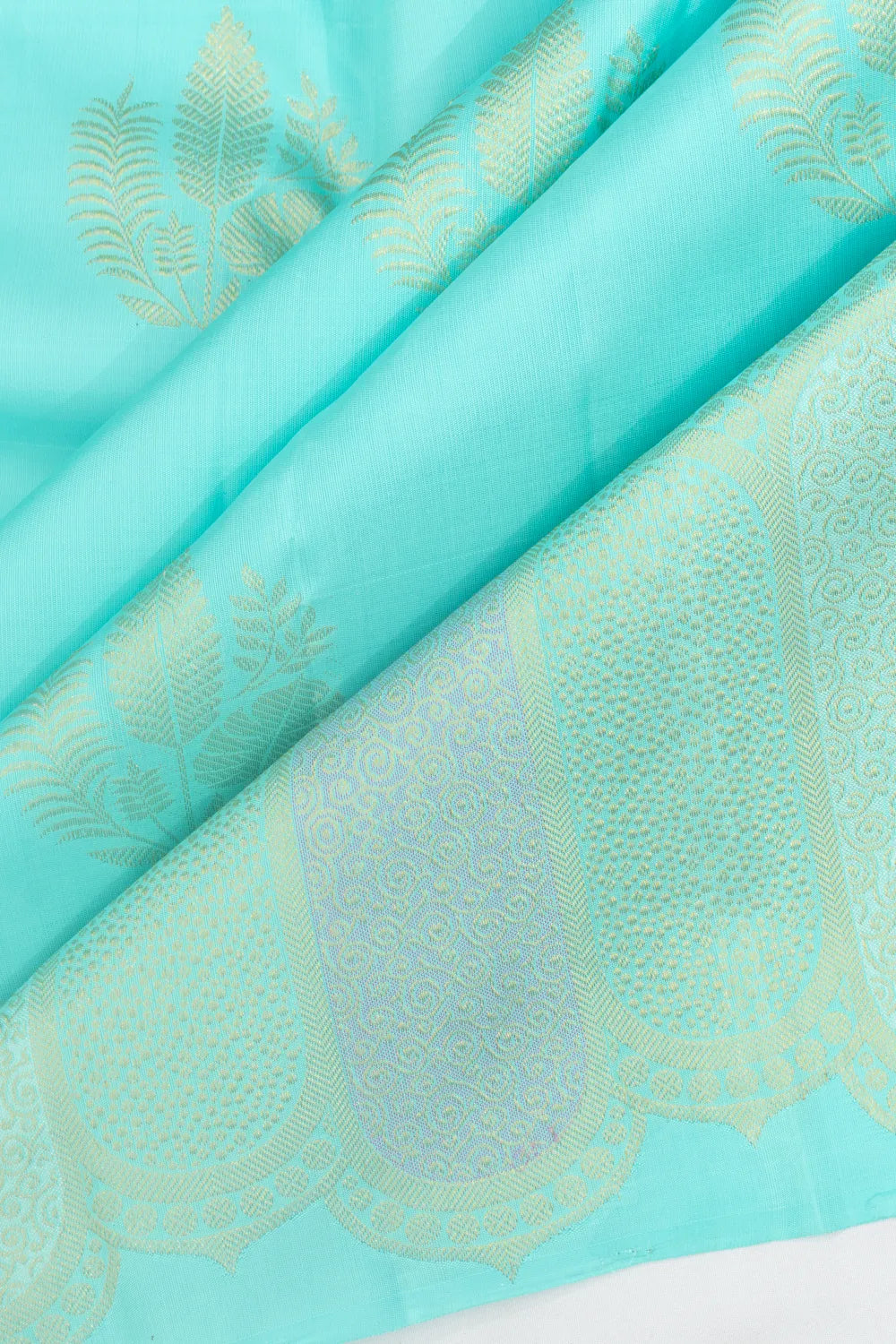 Kanchipuram Silk Butta Sky Blue Saree