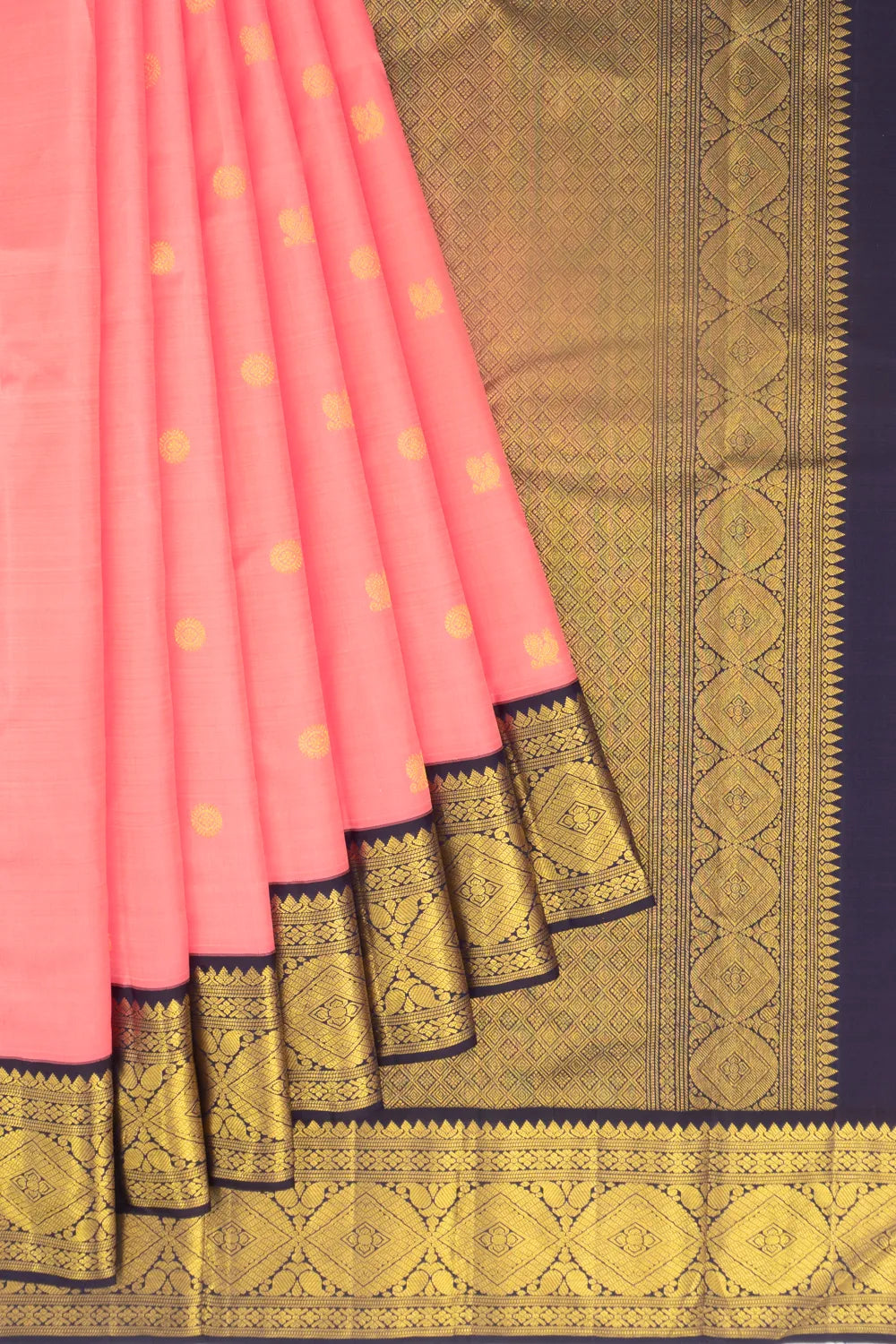 Classic Kanchipuram Silk Butta Pink Saree