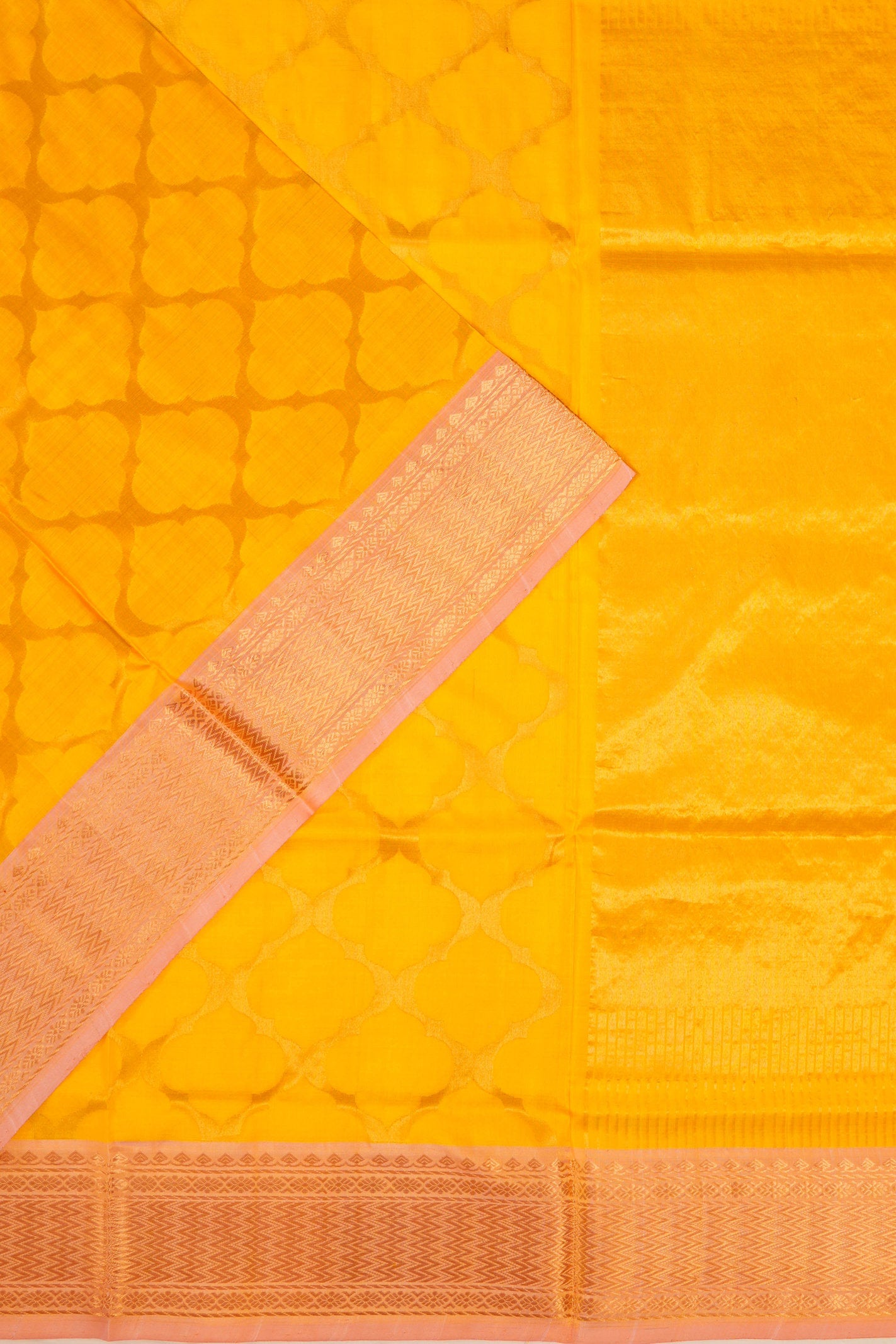 Uppada Silk Brocade Yellow Saree