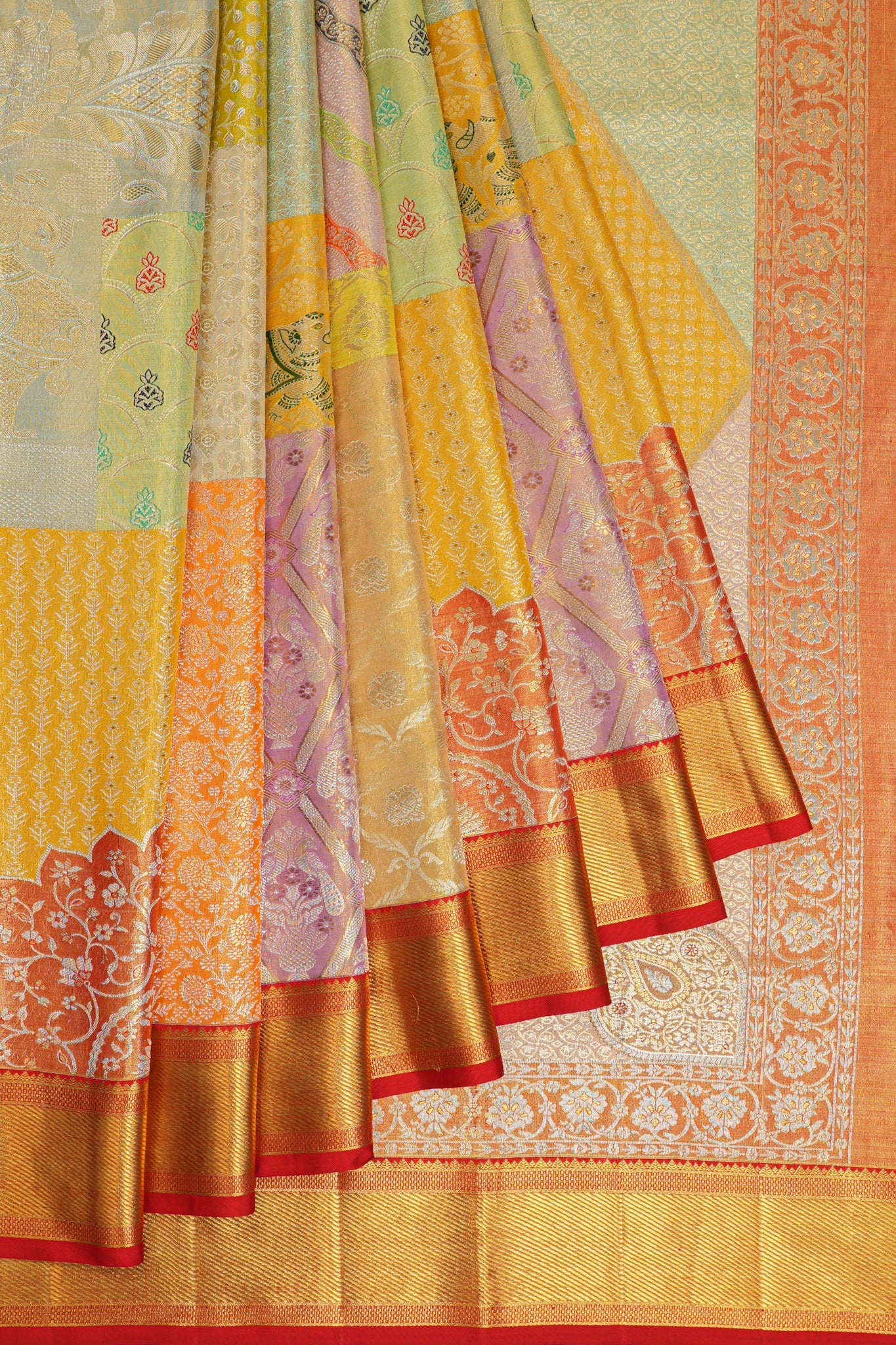 Kanchipuram Silk Tissue Brocade Rangkat Saree
