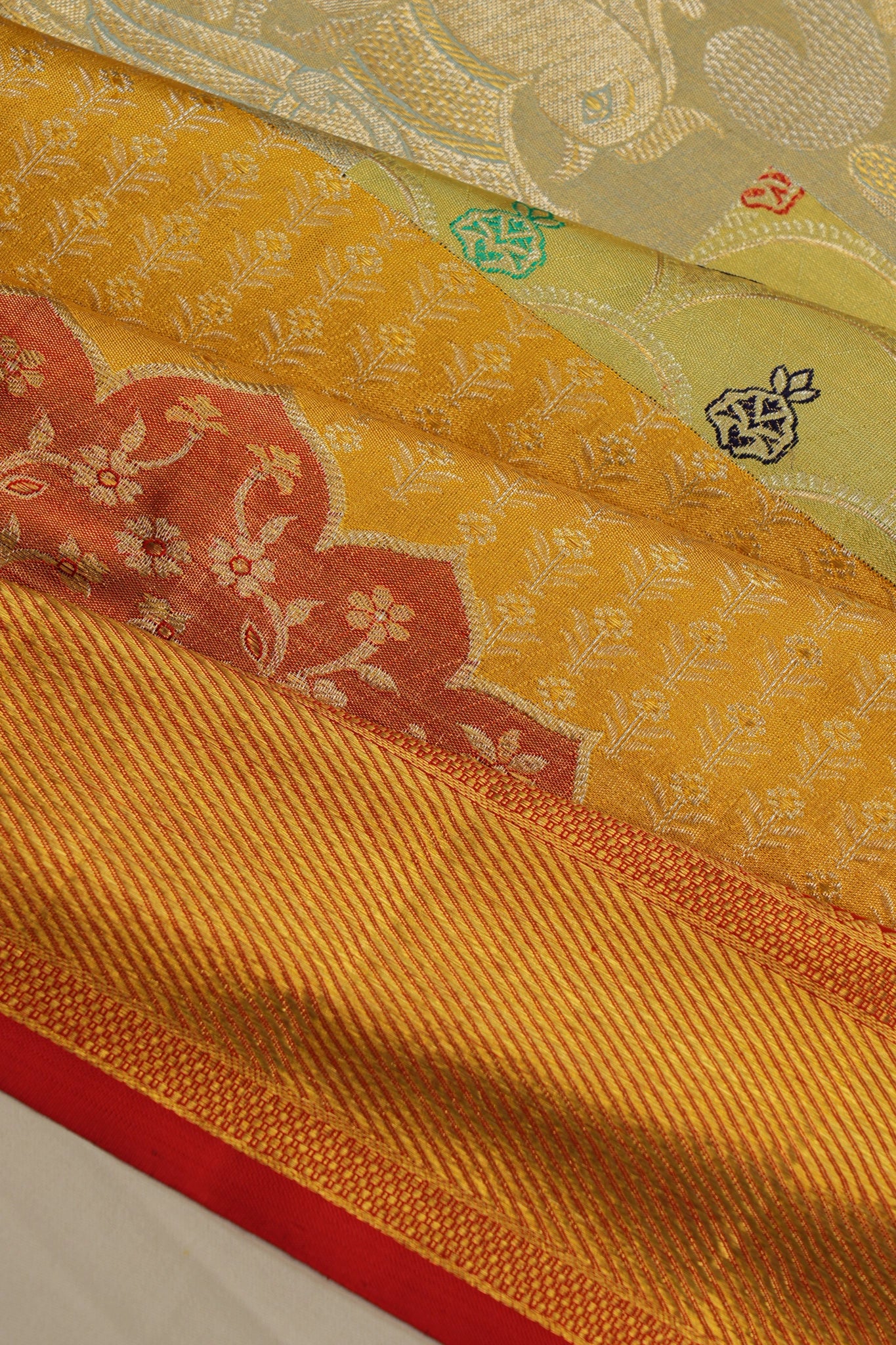 Kanchipuram Silk Tissue Brocade Rangkat Saree
