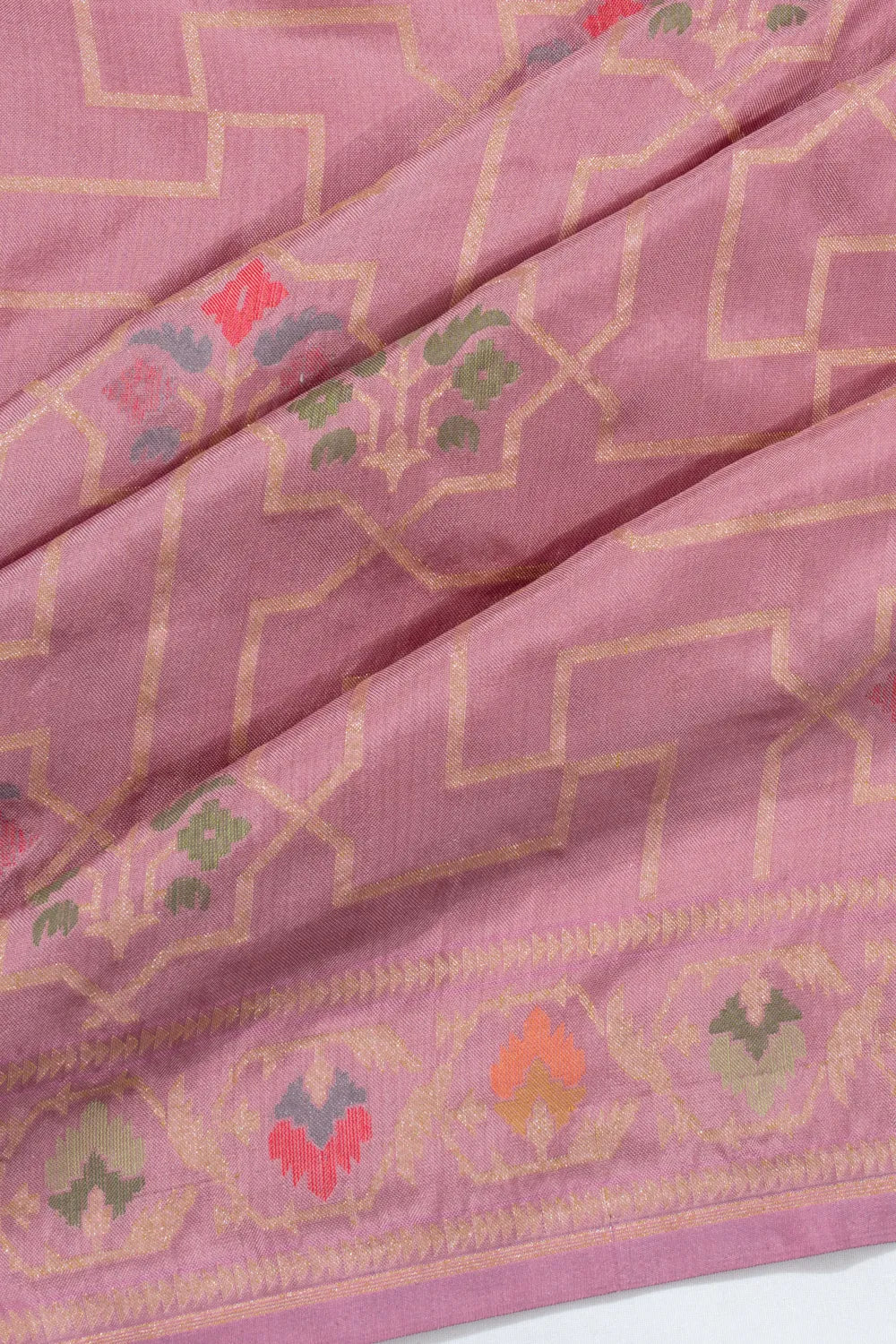 Banarasi Silk Brocade Lavender Saree