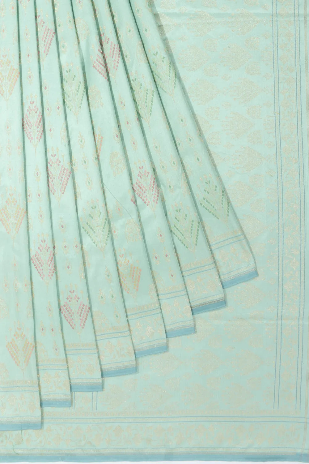 Banarasi Silk Brocade Sea Green Saree