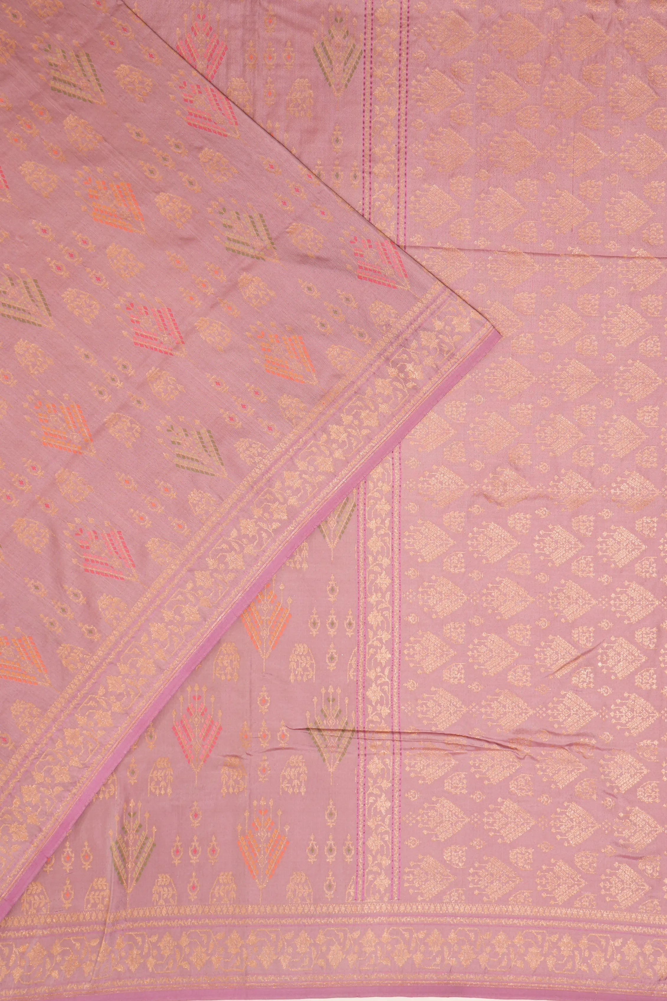 Banarasi Silk Brocade Lavender Saree