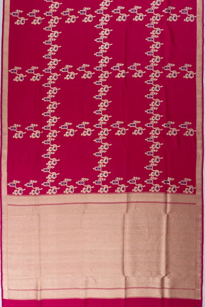 Banarasi Silk Jaal Pink Saree