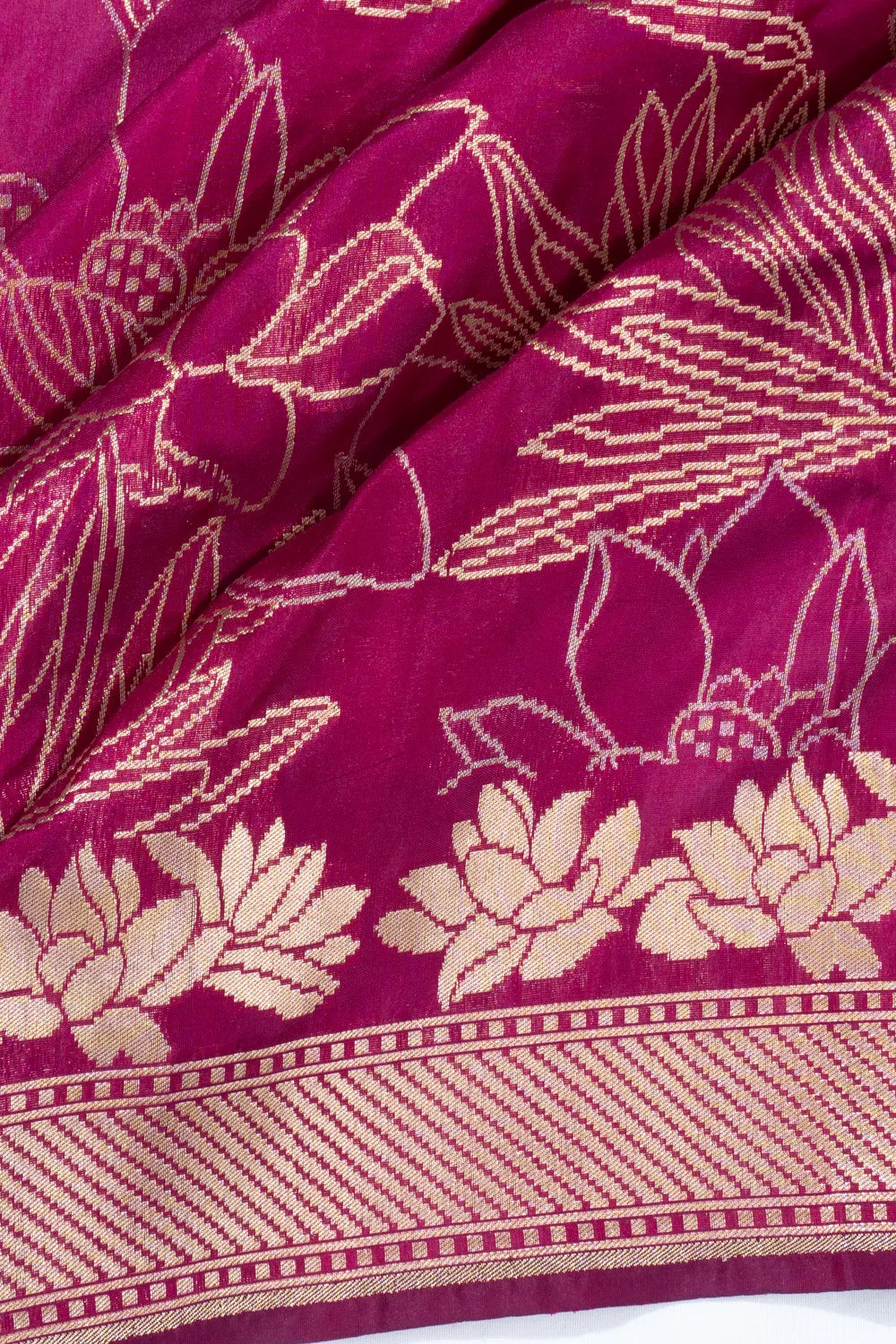 Banarasi Silk Jaal Purple Saree
